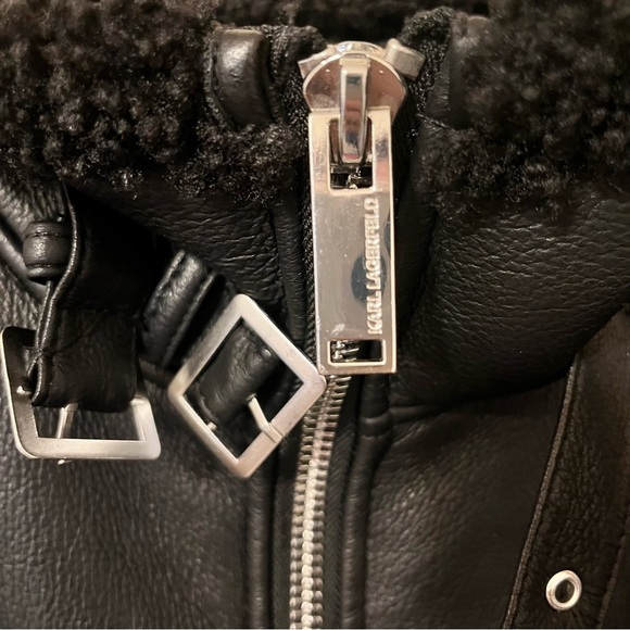 Karl Lagerfeld Men’s Faux Leather Jacket - Picture 4 of 11